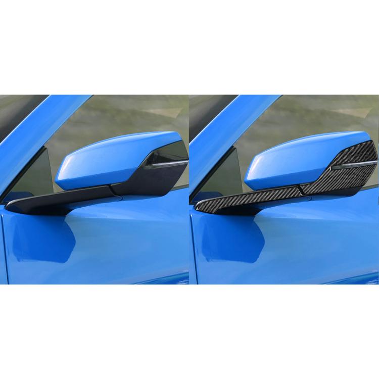 For Chevrolet Corvette C8 4pcs /Set Left-Hand Drive Rearview Mirror Anti-Scratch Stickers(Black) - Car Interior Mouldings by buy2fix | Online Shopping UK | buy2fix