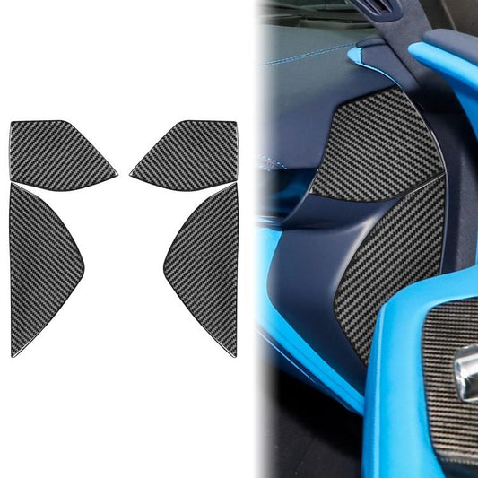 For Chevrolet Corvette C8 4pcs /Set Front Slot Decoration Sticker(Black) - Car Interior Mouldings by buy2fix | Online Shopping UK | buy2fix