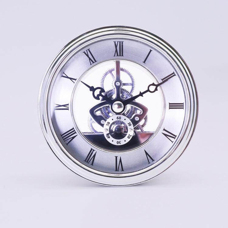 Metal See-through Quartz Clock Gear Clock DIY Accessories 97mm Silver Clock Head - DIY Clocks by buy2fix | Online Shopping UK | buy2fix