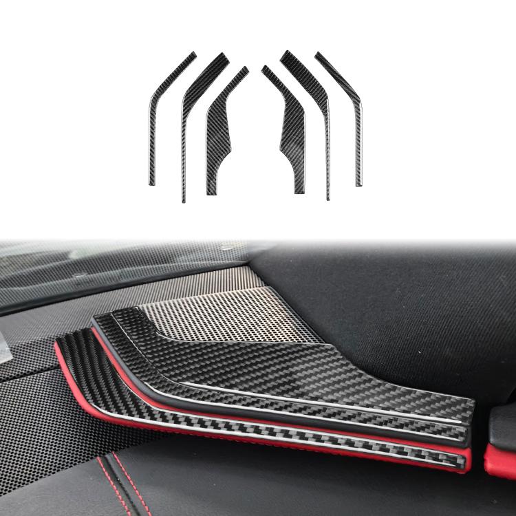 For Chevrolet Corvette C8 6pcs /Set Inner A-Pillar Speaker Sticker(Black) - Car Interior Mouldings by buy2fix | Online Shopping UK | buy2fix