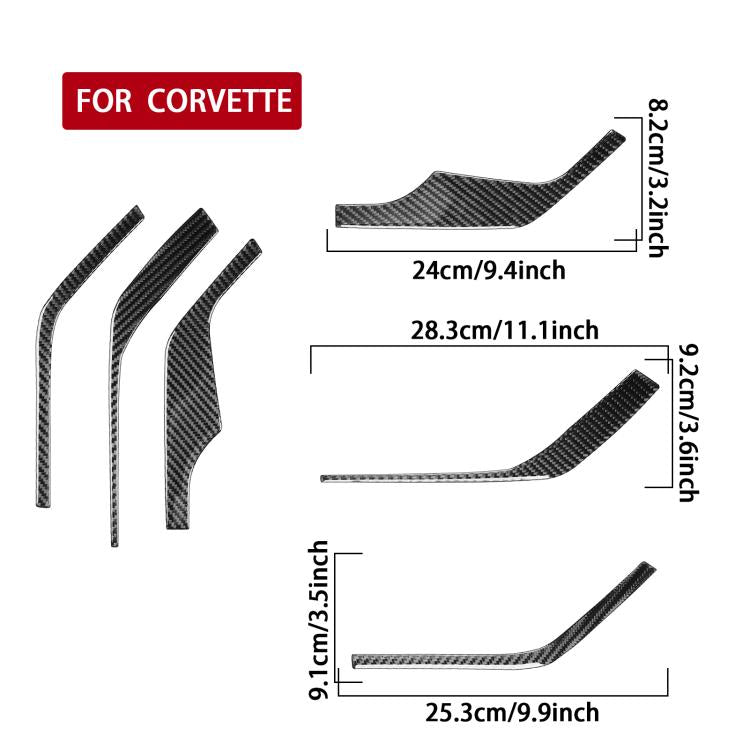 For Chevrolet Corvette C8 6pcs /Set Inner A-Pillar Speaker Sticker(Black) - Car Interior Mouldings by buy2fix | Online Shopping UK | buy2fix