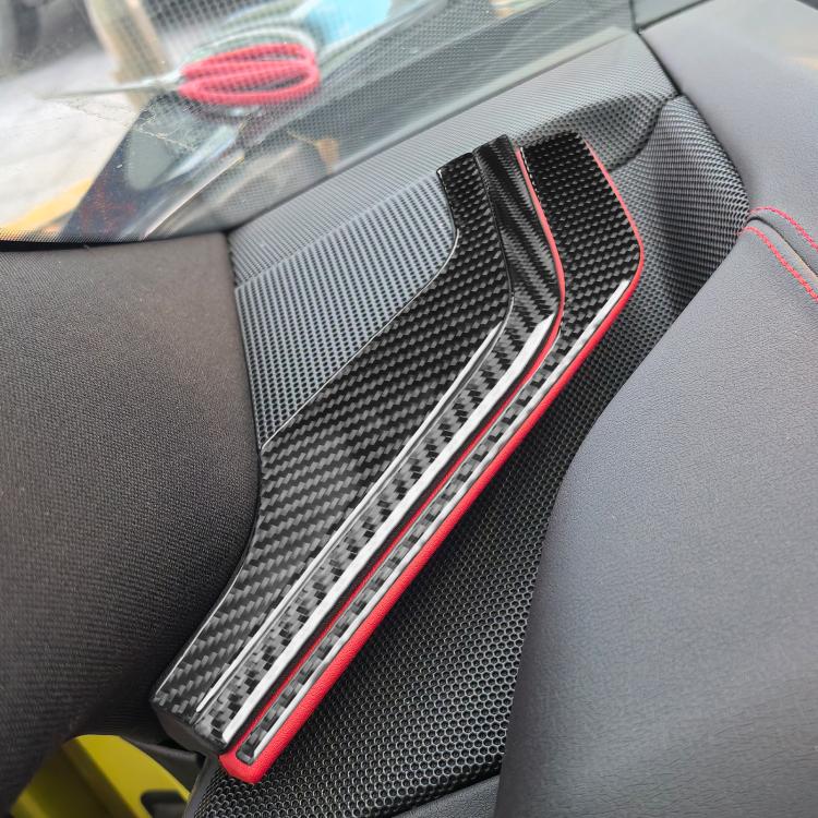 For Chevrolet Corvette C8 6pcs /Set Inner A-Pillar Speaker Sticker(Black) - Car Interior Mouldings by buy2fix | Online Shopping UK | buy2fix