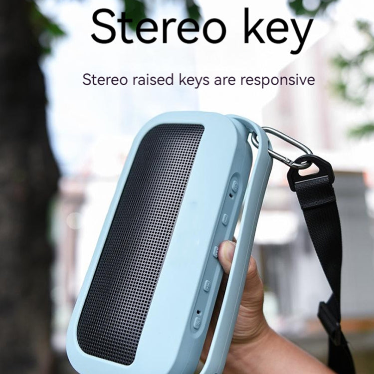 For Bose SoundLink Flex Bluetooth Speaker Silicone Protective Case Cover With Shoulder Strap(Blue) - Protective Case by buy2fix | Online Shopping UK | buy2fix