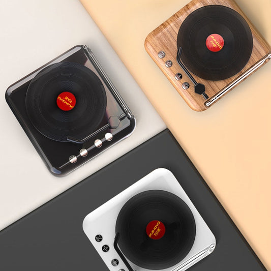 Manovo H3 Retro Vinyl Record Player Shape Mini Bluetooth Speaker, Color: White - Desktop Speaker by buy2fix | Online Shopping UK | buy2fix