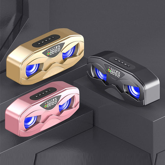 M5 Portable 6D Surround Sound Digital Display Bluetooth Speaker(Pink) - Desktop Speaker by buy2fix | Online Shopping UK | buy2fix