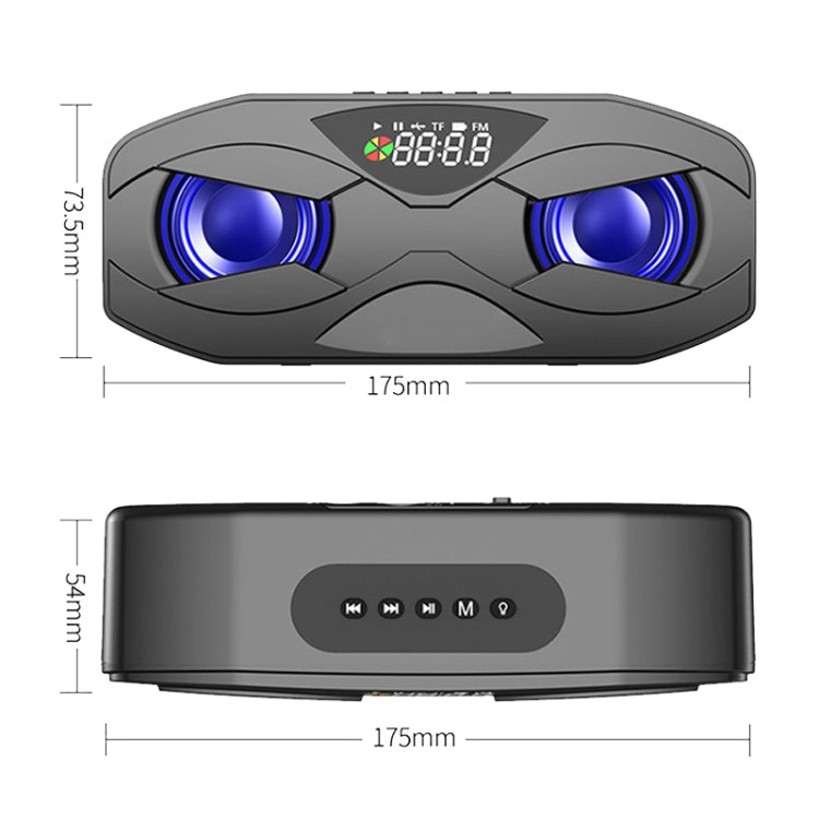 M5 Portable 6D Surround Sound Digital Display Bluetooth Speaker(Gold) - Desktop Speaker by buy2fix | Online Shopping UK | buy2fix