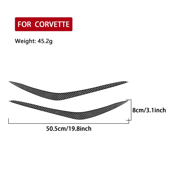 For Chevrolet Corvette C8 2pcs /Set Bumper Lip Decorative Sticker(Black) - Car Interior Mouldings by buy2fix | Online Shopping UK | buy2fix