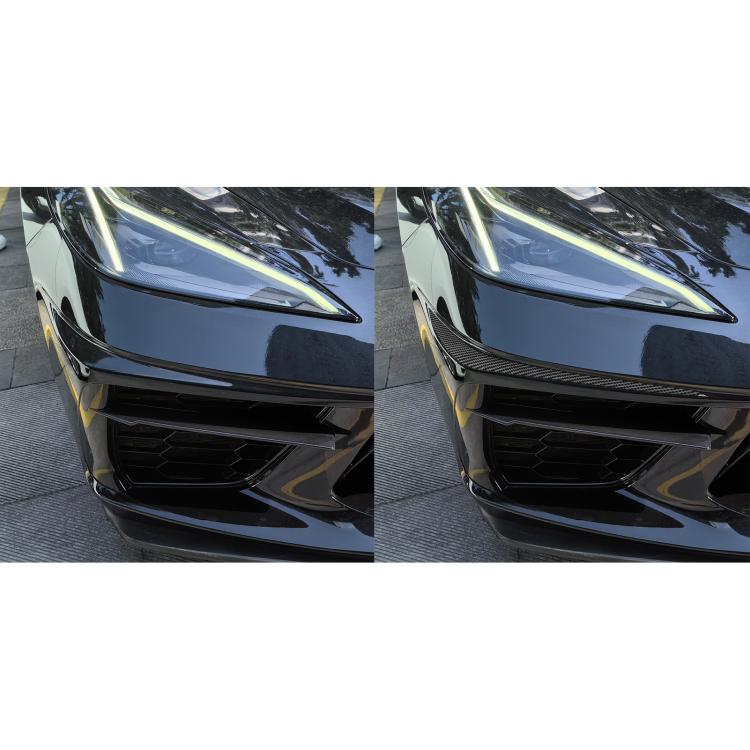 For Chevrolet Corvette C8 2pcs /Set Bumper Lip Decorative Sticker(Black) - Car Interior Mouldings by buy2fix | Online Shopping UK | buy2fix