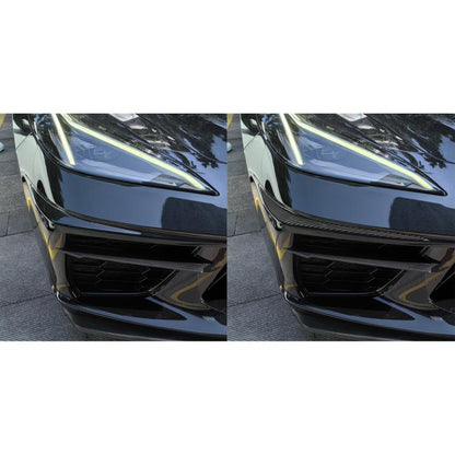 For Chevrolet Corvette C8 2pcs /Set Bumper Lip Decorative Sticker(Black) - Car Interior Mouldings by buy2fix | Online Shopping UK | buy2fix