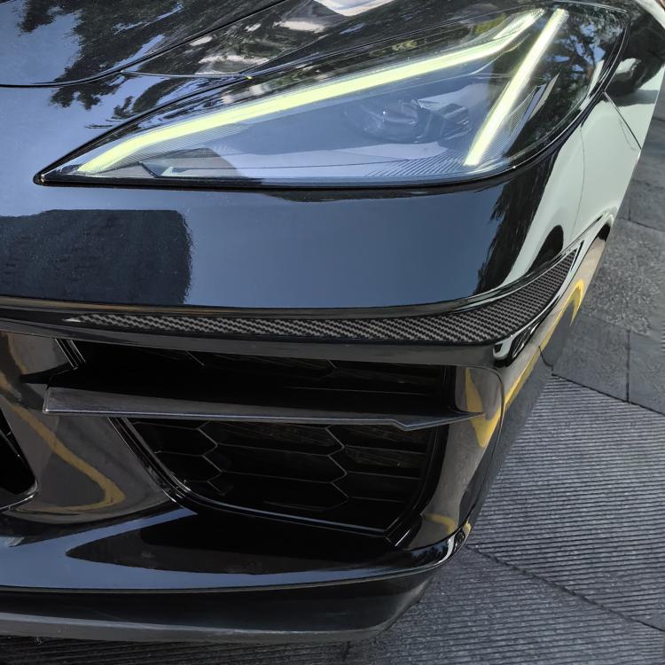 For Chevrolet Corvette C8 2pcs /Set Bumper Lip Decorative Sticker(Black) - Car Interior Mouldings by buy2fix | Online Shopping UK | buy2fix