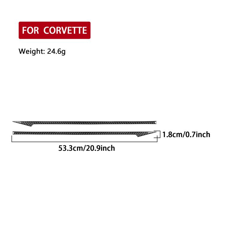 For Chevrolet Corvette C8 2pcs /Set Taillight Decorative Sticker(Black) - Car Interior Mouldings by buy2fix | Online Shopping UK | buy2fix