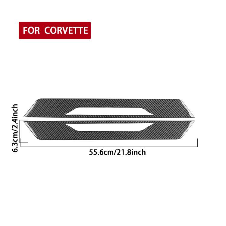 For Chevrolet Corvette C8 2pcs /Set Door Sill Decorative Sticker(Black) - Car Interior Mouldings by buy2fix | Online Shopping UK | buy2fix