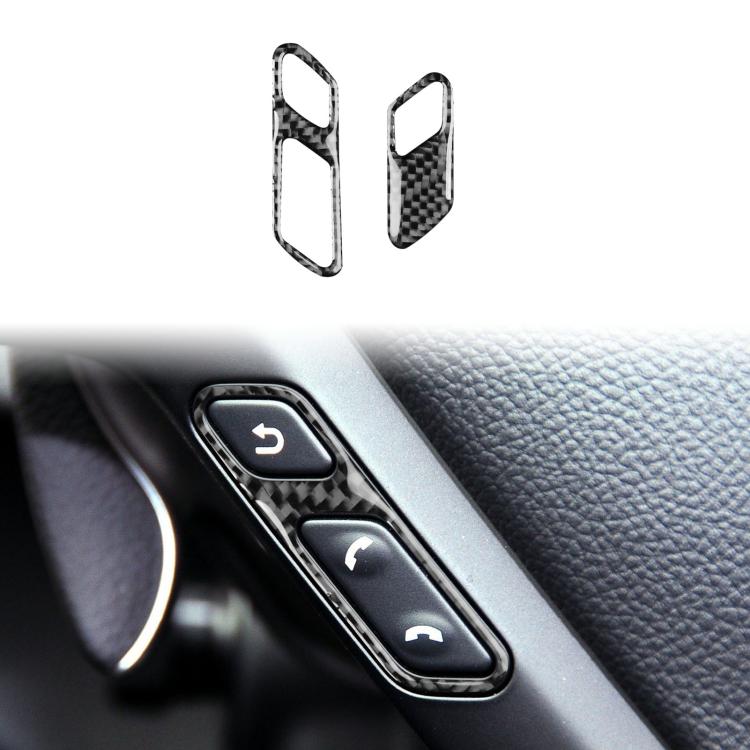 For Infiniti G35/G37/G25/Q60 2pcs /Set Steering Wheel Answer Button Sticker(Black) - Car Interior Mouldings by buy2fix | Online Shopping UK | buy2fix