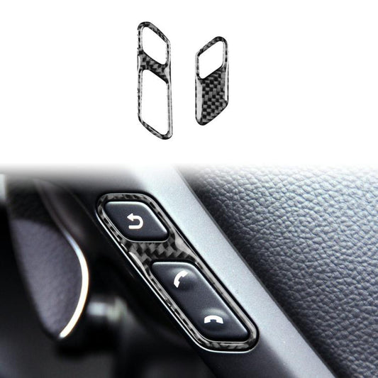 For Infiniti G35/G37/G25/Q60 2pcs /Set Steering Wheel Answer Button Sticker(Black) - Car Interior Mouldings by buy2fix | Online Shopping UK | buy2fix