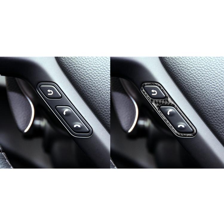 For Infiniti G35/G37/G25/Q60 2pcs /Set Steering Wheel Answer Button Sticker(Black) - Car Interior Mouldings by buy2fix | Online Shopping UK | buy2fix