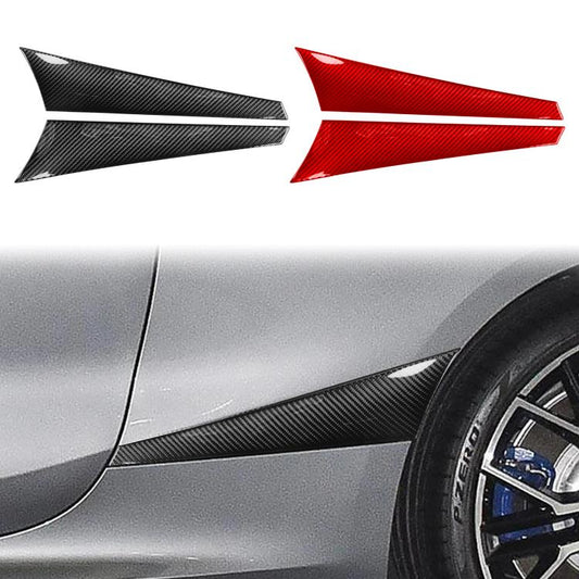 For 2019-2022 BMW 8 Series G14 2pcs /Set 2 Door Rear Fender Stickers(Black) - Car Interior Mouldings by buy2fix | Online Shopping UK | buy2fix