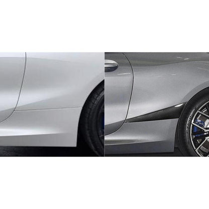 For 2019-2022 BMW 8 Series G14 2pcs /Set 2 Door Rear Fender Stickers(Black) - Car Interior Mouldings by buy2fix | Online Shopping UK | buy2fix