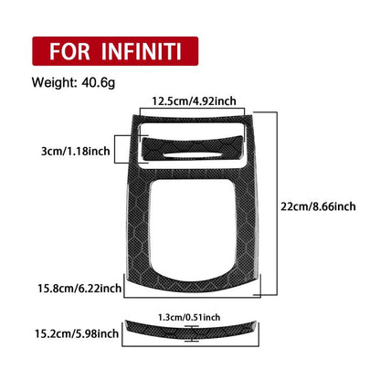 For Infiniti G37/G25/Q60 3pcs /Set Shift Panel A Model Sticker(Black) - Car Interior Mouldings by buy2fix | Online Shopping UK | buy2fix