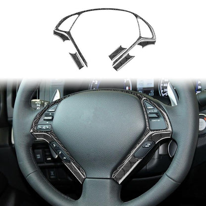 For Infiniti G35/G37/G25/Q60 6pcs /Set Steering Wheel Decorative Cover Trim Sticker(Black) - Car Interior Mouldings by buy2fix | Online Shopping UK | buy2fix