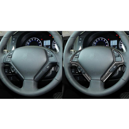 For Infiniti G35/G37/G25/Q60 6pcs /Set Steering Wheel Decorative Cover Trim Sticker(Black) - Car Interior Mouldings by buy2fix | Online Shopping UK | buy2fix