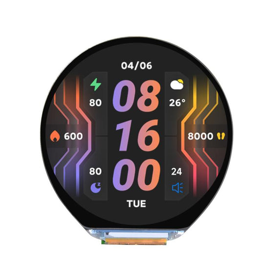Waveshare ESP32-S3R8 1.46inch Round Touch Display Development Board, 412×412, Supports WiFi & Bluetooth Without Cover Glass