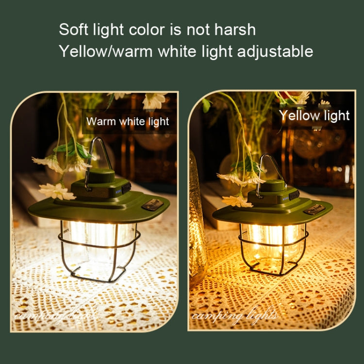 LY02 LED Retro Lantern Hand Tent Lamp USB Charging Camping Light(White) by buy2fix