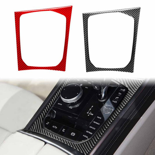 For 2019-2024 BMW 8 Series G14 Right-Hand Drive Central Control Shift Panel Frame Sticker(Black) - Car Interior Mouldings by buy2fix | Online Shopping UK | buy2fix