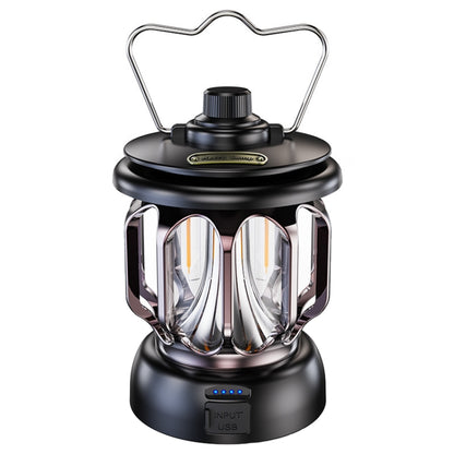 LH-B46 LED Retro Tent Light Convenient USB Charging Camping Light(Black) by buy2fix