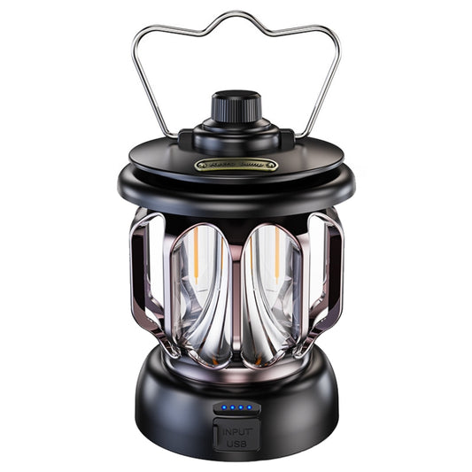LH-B46 LED Retro Tent Light Convenient USB Charging Camping Light(Black) by buy2fix