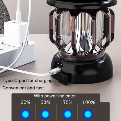 LH-B46 LED Retro Tent Light Convenient USB Charging Camping Light(Black) by buy2fix