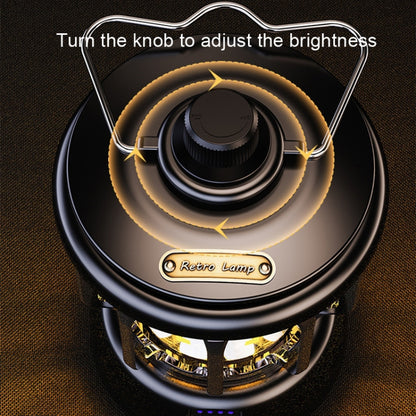 LH-B46 LED Retro Tent Light Convenient USB Charging Camping Light(Black) by buy2fix