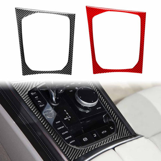 For 2019-2024 BMW 8 Series G14 Left-Hand Drive Central Control Shift Panel Frame Sticker(Black) - Car Interior Mouldings by buy2fix | Online Shopping UK | buy2fix