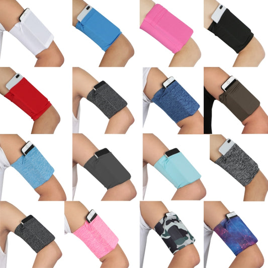 2pcs Outdoor Fitness Mobile Phone Arm Bag Sports Elastic Armbands(Blue Yarn) - Other by buy2fix | Online Shopping UK | buy2fix