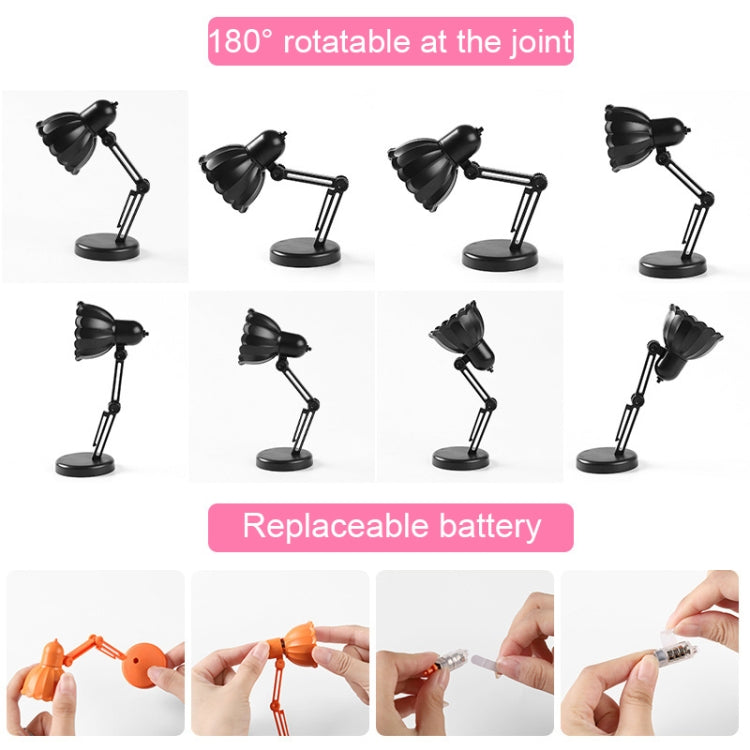 Flower Shape LED Mini Magnetic Table Lamp Foldable Bedside Night Light(09B Black) by buy2fix