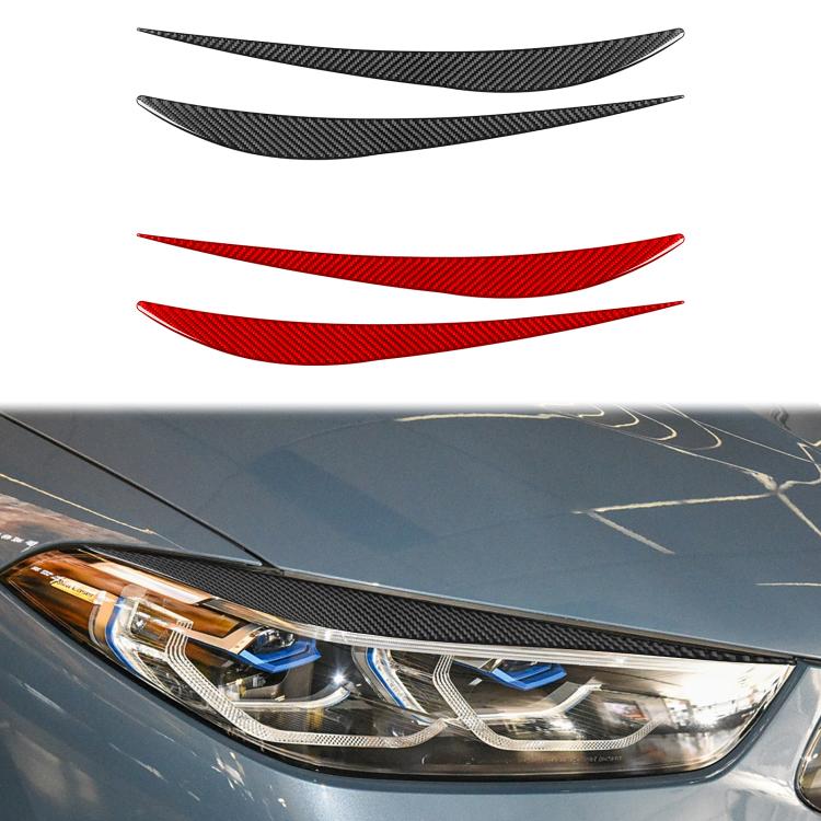 For 2019-2024 BMW 8 Series G14 2pcs /Set Universal Headlight Eyebrow Sticker(Black) - Car Interior Mouldings by buy2fix | Online Shopping UK | buy2fix