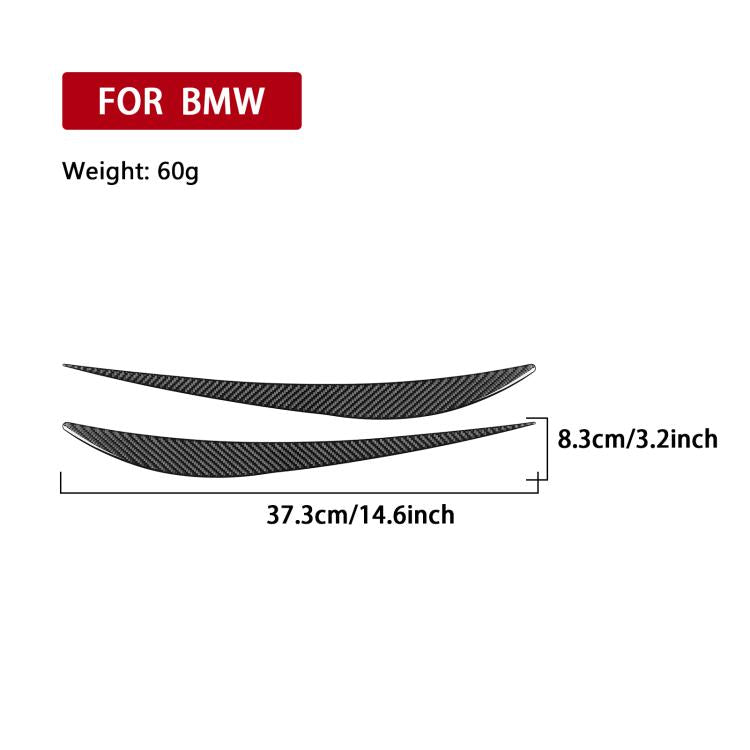 For 2019-2024 BMW 8 Series G14 2pcs /Set Universal Headlight Eyebrow Sticker(Black) - Car Interior Mouldings by buy2fix | Online Shopping UK | buy2fix