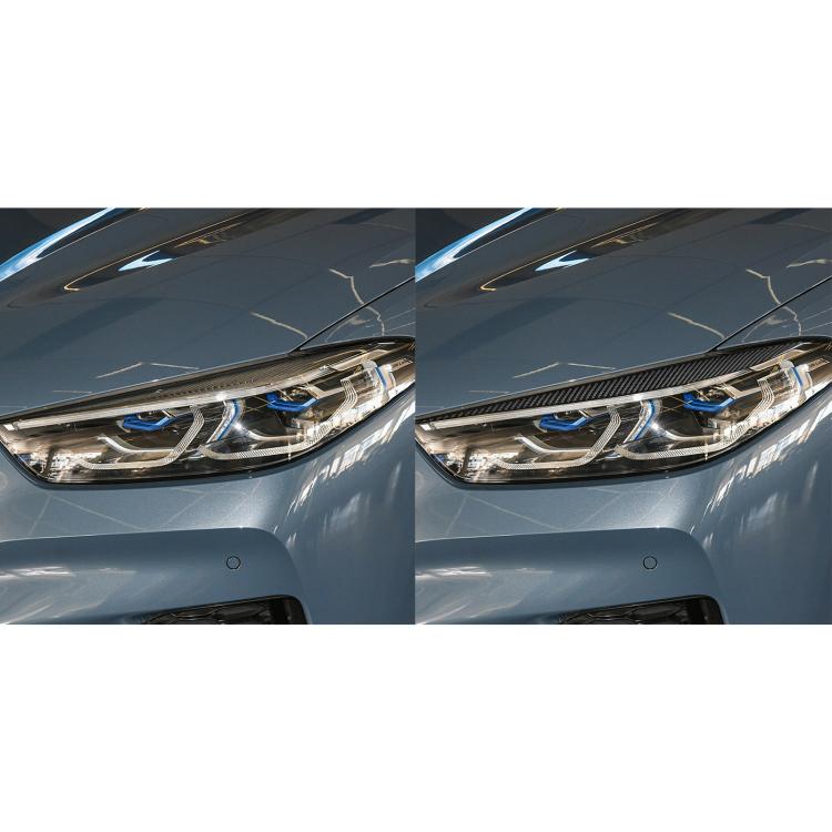 For 2019-2024 BMW 8 Series G14 2pcs /Set Universal Headlight Eyebrow Sticker(Black) - Car Interior Mouldings by buy2fix | Online Shopping UK | buy2fix