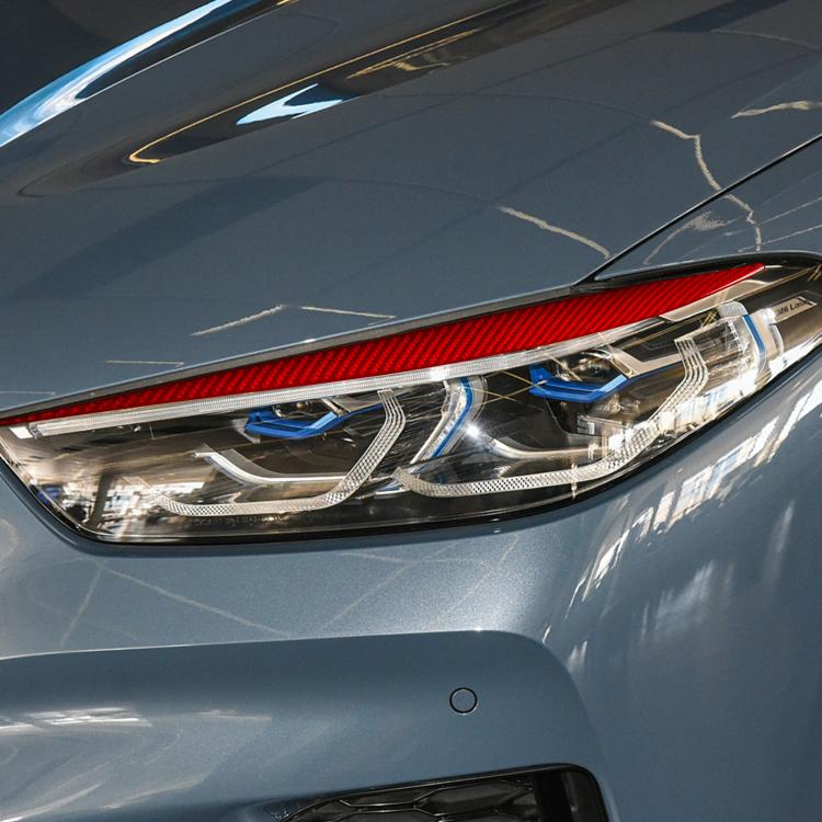 For 2019-2024 BMW 8 Series G14 2pcs /Set Universal Headlight Eyebrow Sticker(Black) - Car Interior Mouldings by buy2fix | Online Shopping UK | buy2fix