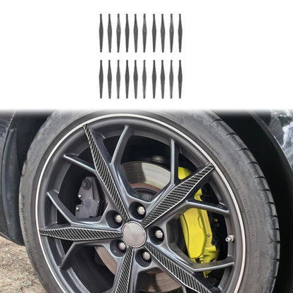 For Chevrolet Corvette C8 20pcs /Set Wheel Trim Stickers(Black) - Car Interior Mouldings by buy2fix | Online Shopping UK | buy2fix
