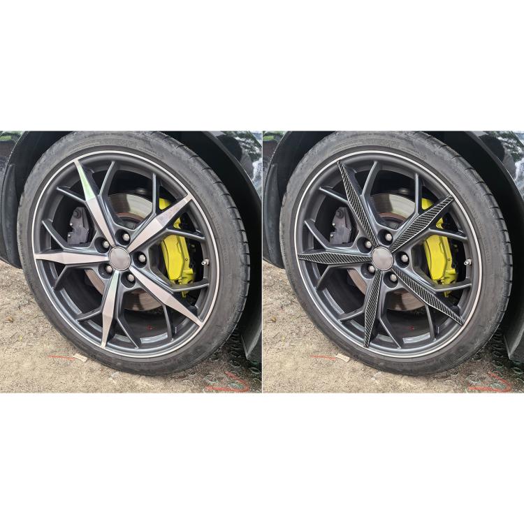 For Chevrolet Corvette C8 20pcs /Set Wheel Trim Stickers(Black) - Car Interior Mouldings by buy2fix | Online Shopping UK | buy2fix