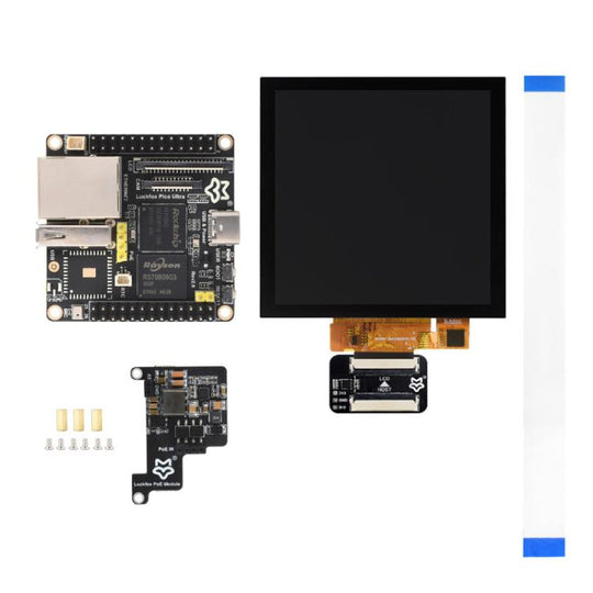 Luckfox Pico Ultra B RV1106G2 0.5TOPS Micro Linux Development Board Integrated Processor without Wi-Fi/With PoE, Specification: 720x720 Touch Screen