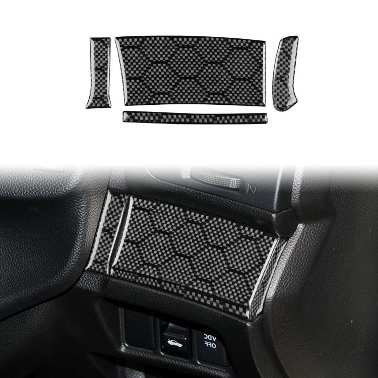For Infiniti G37/G25/Q60 4pcs /Set Right-Hand Drive Steering Wheel Button Left Cover Sticker(Black) - Car Interior Mouldings by buy2fix | Online Shopping UK | buy2fix