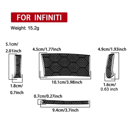 For Infiniti G37/G25/Q60 4pcs /Set Right-Hand Drive Steering Wheel Button Left Cover Sticker(Black) - Car Interior Mouldings by buy2fix | Online Shopping UK | buy2fix