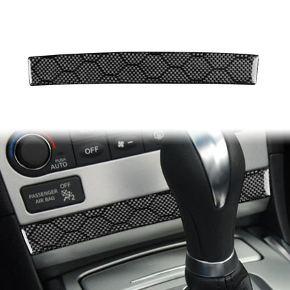 For Infiniti G37/G25/Q60 CD Panel Lower Decorative Strip Sticker(Black) - Car Interior Mouldings by buy2fix | Online Shopping UK | buy2fix