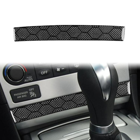 For Infiniti G37/G25/Q60 CD Panel Lower Decorative Strip Sticker(Black) - Car Interior Mouldings by buy2fix | Online Shopping UK | buy2fix