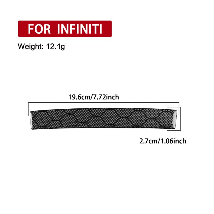 For Infiniti G37/G25/Q60 CD Panel Lower Decorative Strip Sticker(Black) - Car Interior Mouldings by buy2fix | Online Shopping UK | buy2fix