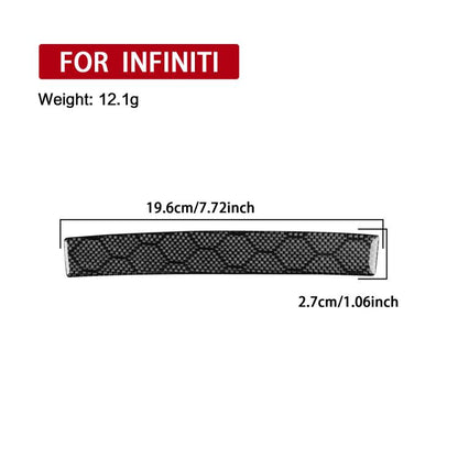 For Infiniti G37/G25/Q60 CD Panel Lower Decorative Strip Sticker(Black) - Car Interior Mouldings by buy2fix | Online Shopping UK | buy2fix