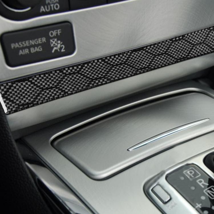 For Infiniti G37/G25/Q60 CD Panel Lower Decorative Strip Sticker(Black) - Car Interior Mouldings by buy2fix | Online Shopping UK | buy2fix