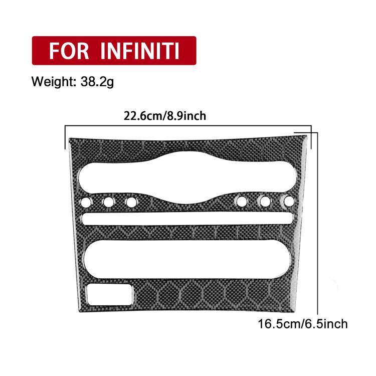 For Infiniti G35/G37/G25/Q60 Console CD AC Switch Panel B Model Sticker(Black) - Car Interior Mouldings by buy2fix | Online Shopping UK | buy2fix