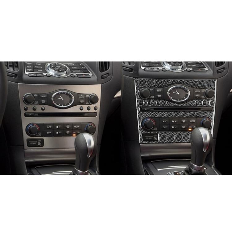 For Infiniti G35/G37/G25/Q60 Console CD AC Switch Panel B Model Sticker(Black) - Car Interior Mouldings by buy2fix | Online Shopping UK | buy2fix